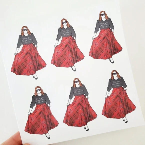 LB055 STICKERS Sleigh Christmas Queen Custom Poshmark Stickers Perosnalizable - Picture 3 of 7